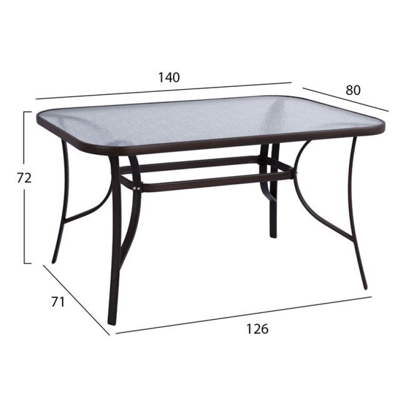 ΤΡΑΠΕΖΙ BRUNO 140Χ80Χ72Υεκ. ΚΑΦΕ ΜΕΤΑΛΛΙΚΟ ΜΕ ΓΥΑΛΙΝΗ ΕΠΙΦΑΝΕΙΑ HM5106.02 ΤΡΑΠΕΖΙ BRUNO 140Χ80Χ72Υεκ. ΚΑΦΕ ΜΕΤΑΛΛΙΚΟ ΜΕ ΓΥΑΛΙΝΗ ΕΠΙΦΑΝΕΙΑ HM5106.02