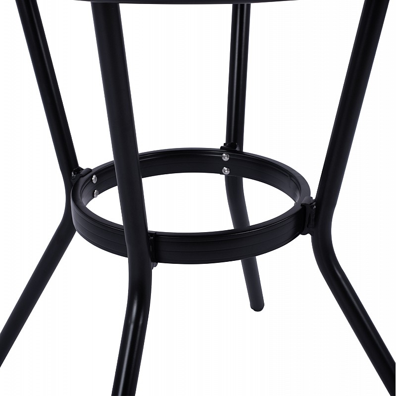 ΤΡΑΠΕΖΙ ΑΛΟΥΜΙΝΙΟΥ MOSES Φ70 BAMBOO LOOK HM5532.02 ΜΑΥΡΟ ΜΕ ΓΥΑΛΙ Φ70X76 εκ ΤΡΑΠΕΖΙ ΑΛΟΥΜΙΝΙΟΥ MOSES Φ70 BAMBOO LOOK HM5532.02 ΜΑΥΡΟ ΜΕ ΓΥΑΛΙ Φ70X76 εκ