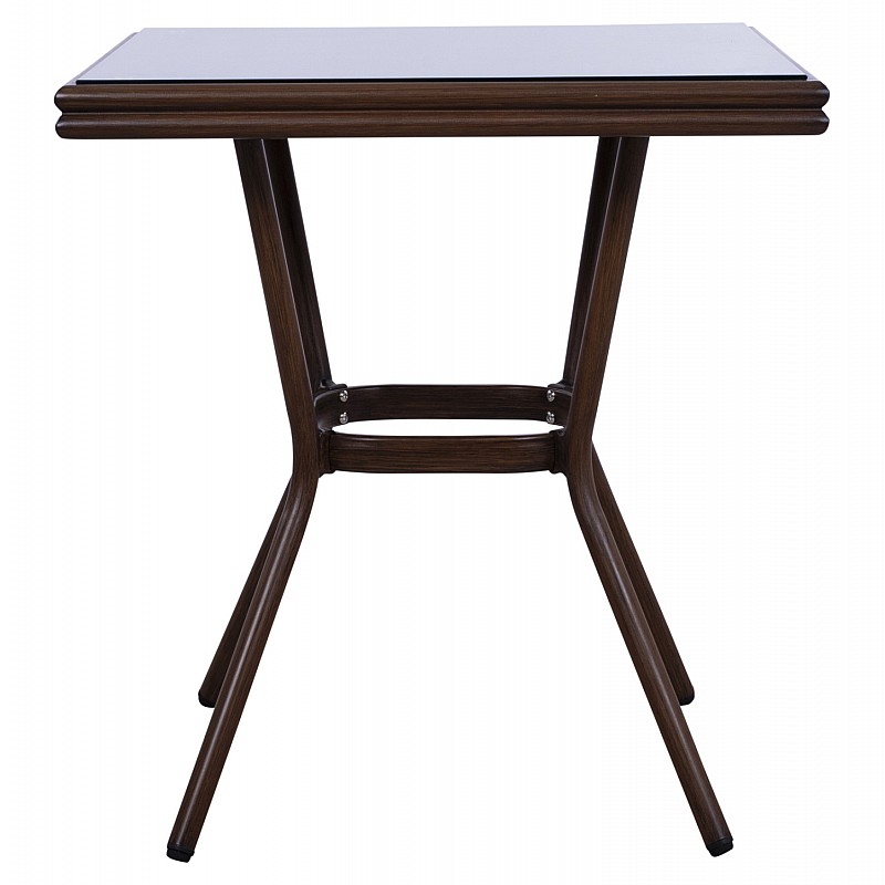 ΤΡΑΠΕΖΙ ΑΛΟΥΜΙΝΙΟΥ HARLOW 70X70X76  BAMBOO LOOK HM5568.03 ΚΑΦΕ ΜΕ ΓΥΑΛΙ ΤΡΑΠΕΖΙ ΑΛΟΥΜΙΝΙΟΥ HARLOW 70X70X76  BAMBOO LOOK HM5568.03 ΚΑΦΕ ΜΕ ΓΥΑΛΙ