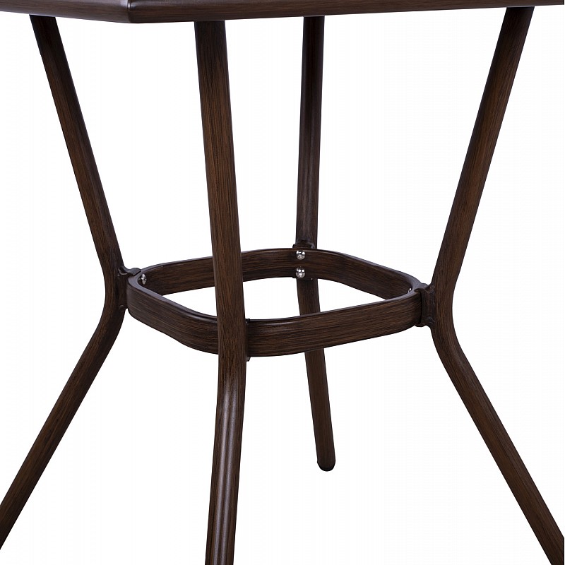 ΤΡΑΠΕΖΙ ΑΛΟΥΜΙΝΙΟΥ HARLOW 70X70X76  BAMBOO LOOK HM5568.03 ΚΑΦΕ ΜΕ ΓΥΑΛΙ ΤΡΑΠΕΖΙ ΑΛΟΥΜΙΝΙΟΥ HARLOW 70X70X76  BAMBOO LOOK HM5568.03 ΚΑΦΕ ΜΕ ΓΥΑΛΙ