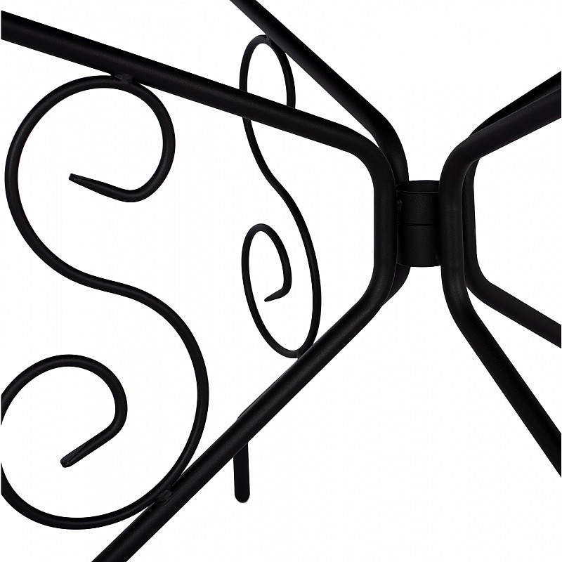 ΤΡΑΠΕΖΙ ΜΕΤΑΛΛΙΚΟ AMORE Φ95 ΜΑΥΡΟ HM5009.11