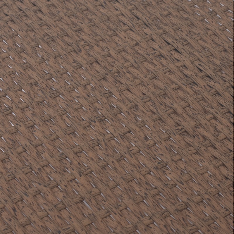 ΤΡΑΠΕΖΙ ΜΕΤΑΛΛΙΚΟ MINSK RATTAN ΜΠΕΖ ΚΑΦΕ HM5507.02 150x90x75 εκ.