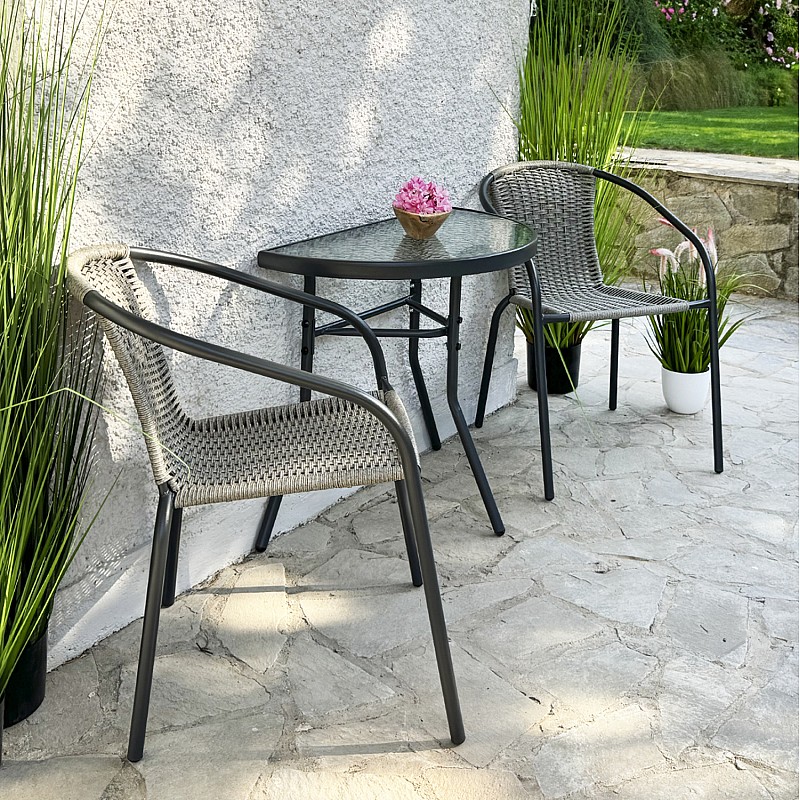 ΤΡΑΠΕΖΙ ΗΜΙΚΥΚΛΙΚΟ LIMA HM5967.02 ΜΕΤΑΛΛΙΚΟ ΚΑΦΕ ΜΕ ΓΥΑΛΙΝΟ TOP 70x40x64,5Υεκ.