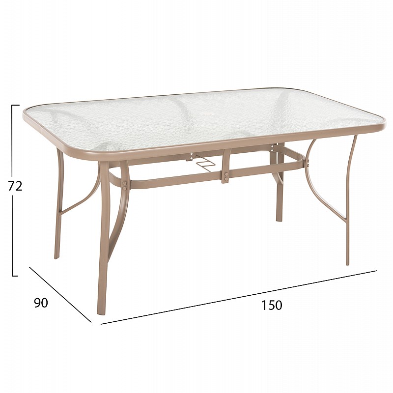 ΤΡΑΠΕΖΙ BRUNO 150X90Χ72Υεκ. ΜΕΤΑΛΛΙΚΟ ΣΑΜΠΑΝΙ ΜΕ ΤΡΥΠΑ ΟΜΠΡΕΛΑΣ Φ38mm HM5145.14 ΤΡΑΠΕΖΙ BRUNO 150X90Χ72Υεκ. ΜΕΤΑΛΛΙΚΟ ΣΑΜΠΑΝΙ ΜΕ ΤΡΥΠΑ ΟΜΠΡΕΛΑΣ Φ38mm HM5145.14