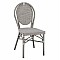 ΚΑΡΕΚΛΑ ΑΛΟΥΜΙΝΙΟΥ KASON BAMBOO LOOK ΠΑΤΙΝΑ ΓΚΡΙ ΜΕ TEXTLINE 45x57x88 εκ. HM5109