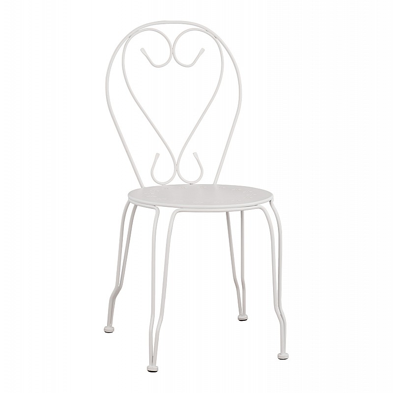 ΚΑΡΕΚΛΑ ΜΕΤΑΛΛΙΚΗ AMORE ΛΕΥΚΗ 42x48x90 εκ. HM5007.12