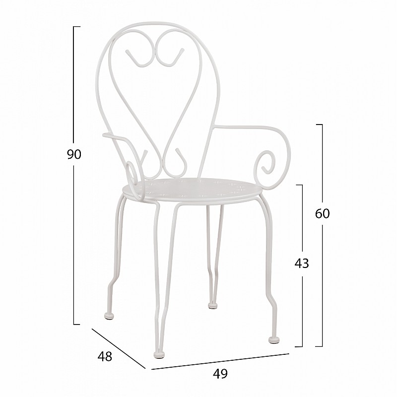 ΚΑΡΕΚΛΑ ΠΟΛΥΘΡΟΝΑ ΜΕΤΑΛΛΙΚΗ AMORE ΛΕΥΚΗ HM5008.12 49x48x90 εκ. ΚΑΡΕΚΛΑ ΠΟΛΥΘΡΟΝΑ ΜΕΤΑΛΛΙΚΗ AMORE ΛΕΥΚΗ HM5008.12 49x48x90 εκ.