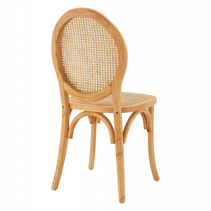 ΚΑΡΕΚΛΑ ΞΥΛΙΝΗ TINSLEY ΜΕ ΟΒΑΛ ΠΛΑΤΗ ΚΑΙ ΠΛΕΞΗ RATTAN ΣΕ ΦΥΣΙΚΗ ΑΠΟΧΡΩΣΗ HM8745.01 45x50x97 εκ.