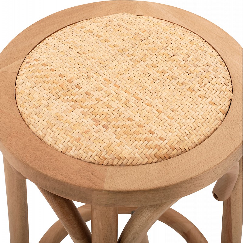 ΣΚΑΜΠΟ ΞΥΛΙΝΟ FAYE ΑΠΟ ΟΞΙΑ ΦΥΣΙΚΟ ΜΕ ΨΑΘΑ Φ36Χ70 HM8751.01 36x36x72 εκ.