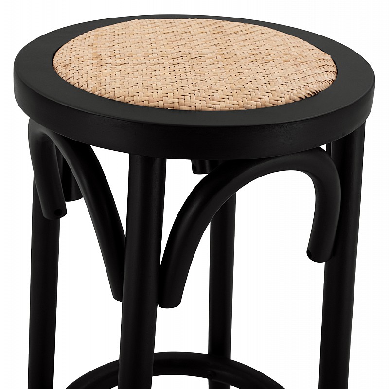 ΣΚΑΜΠΟ ΞΥΛΙΝΟ FAYE ΑΠΟ ΟΞΙΑ ΜΑΥΡΟ ΜΕ ΨΑΘΑ Φ36Χ70 HM8751.02