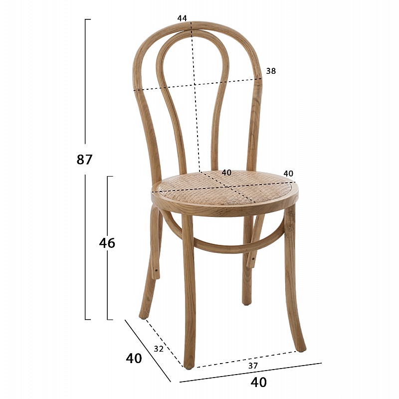 ΞΥΛΙΝΗ ΚΑΡΕΚΛΑ MONTREAL ΤΥΠΟΥ ΒΙΕΝΝΗΣ HM8914.05 ΑΠΟ ΞΥΛΟ ΟΞΙΑΣ ΣΕ ΧΡΩΜΑ DARK HONEY