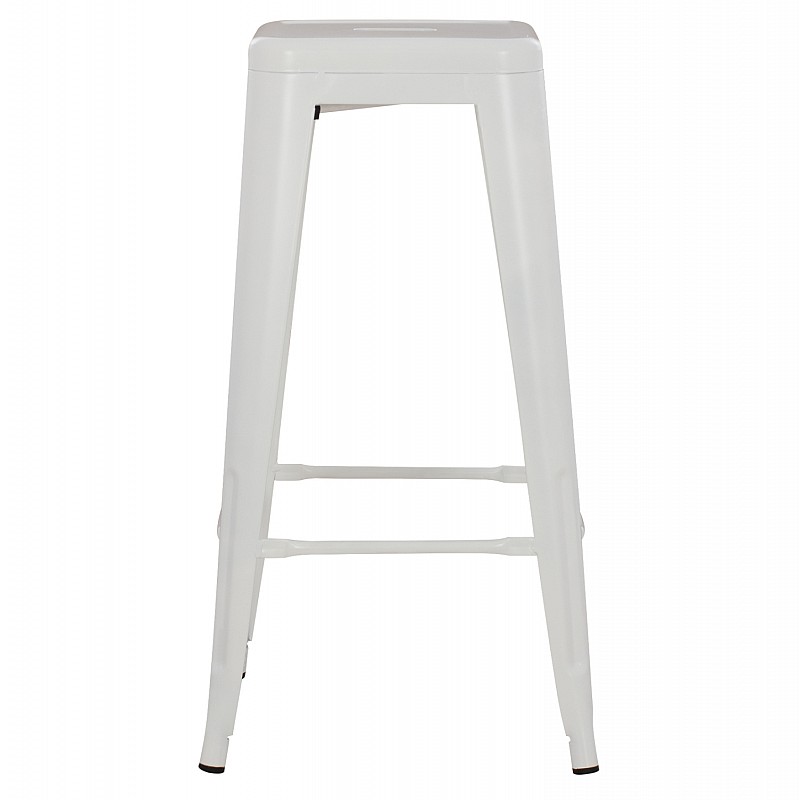 ΣΚΑΜΠΟ BAR ΜΕΤΑΛΛΙΚΟ MELITA ΣΕ ΛΕΥΚΟ ΜΑΤ HM8642.21 43x43x78 εκ.