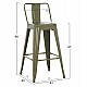 ΣΚΑΜΠΟ ΜΕΣΑΙΟΥ ΥΨΟΥΣ ΜΕΤΑΛΛΙΚΟ MELITA ΣΕ DARK OLIVE GREEN HM8574.03 42x42x98 cm.