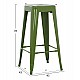 ΣΚΑΜΠΟ BAR ΜΕΤΑΛΛΙΚΟ MELITA ΣΕ LIGHT OLIVE GREEN HM8642.13 43x43x78 εκ.
