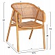 ΠΟΛΥΘΡΟΝΑ KENLEE HM9872 ΦΡΑΞΙΝΟΣ ΚΑΙ ΦΥΣΙΚΟ RATTAN RATTAN ΣΕ ΦΥΣΙΚΟ 57,5x55x81Yεκ.