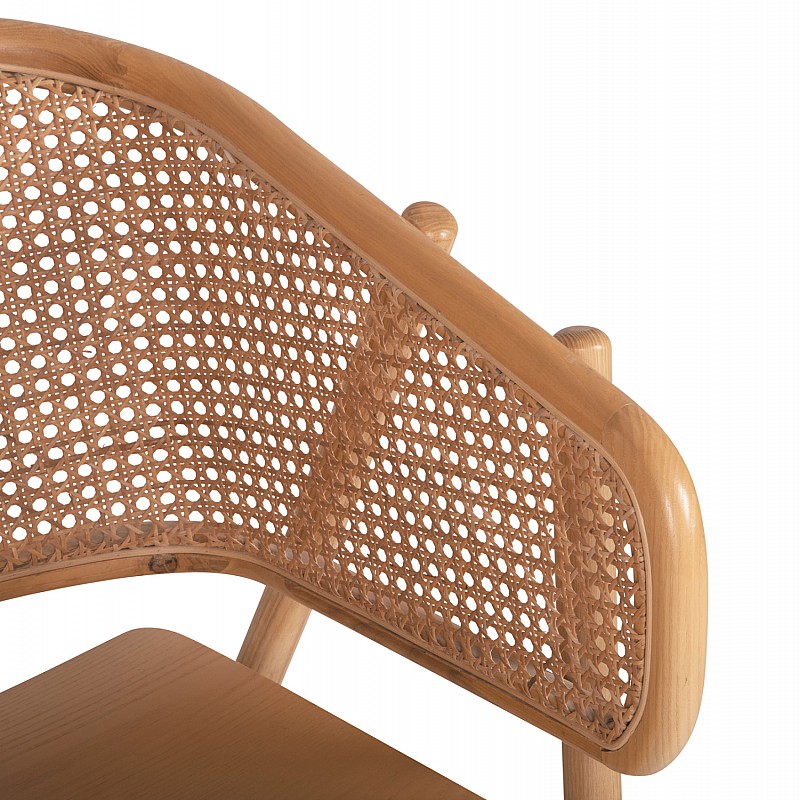 ΠΟΛΥΘΡΟΝΑ KENLEE HM9872 ΦΡΑΞΙΝΟΣ ΚΑΙ ΦΥΣΙΚΟ RATTAN RATTAN ΣΕ ΦΥΣΙΚΟ 57,5x55x81Yεκ.