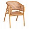 ΠΟΛΥΘΡΟΝΑ KENLEE HM9872 ΦΡΑΞΙΝΟΣ ΚΑΙ ΦΥΣΙΚΟ RATTAN RATTAN ΣΕ ΦΥΣΙΚΟ 57,5x55x81Yεκ.