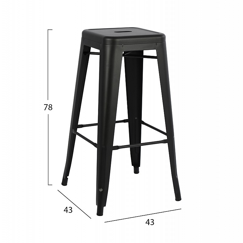 ΣΚΑΜΠΟ ΜΠΑΡ ΜΕΤΑΛΛΙΚΟ MELITA-PRO HM8642.42 ΣΕ ΜΑΥΡΟ ΜΑΤ 43x43x78Υεκ. ΣΚΑΜΠΟ ΜΠΑΡ ΜΕΤΑΛΛΙΚΟ MELITA-PRO HM8642.42 ΣΕ ΜΑΥΡΟ ΜΑΤ 43x43x78Υεκ.