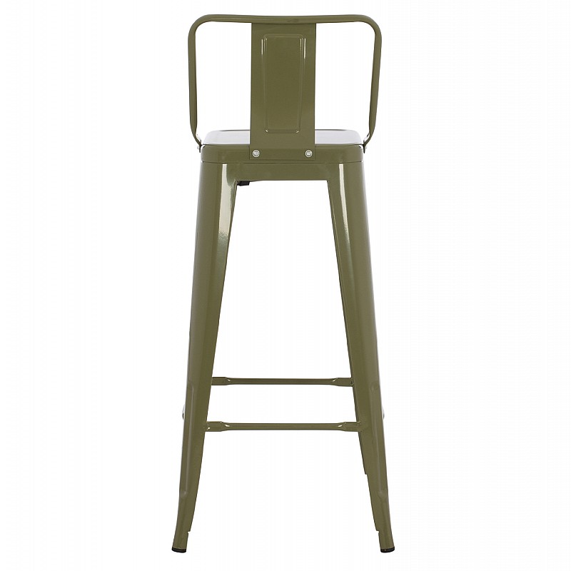 ΣΚΑΜΠΟ BAR ME ΠΛΑΤΗ ΜΕΤΑΛΛΙΚΟ MELITA-PRO HM8643.43 DARK OLIVE GREEN 42x42x100Υεκ.