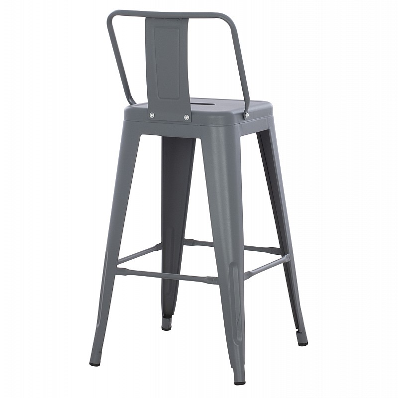 ΣΚΑΜΠΟ ΜΠΑΡ ΜΕΣΑΙΟΥ ΥΨΟΥΣ ΜΕΤΑΛΛΙΚΟ MELITA-PRO HM8574.50 ΓΚΡΙ 43x43x88Υεκ.