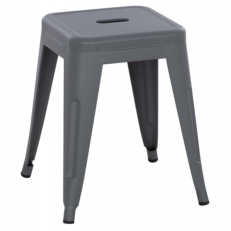 ΣΚΑΜΠΟ ΜΕΤΑΛΛΙΚΟ MELITA HM0096.50 ΣΕ ΓΚΡΙ ΜΑΤ ΧΡΩΜΑ 37x37x45Υεκ.