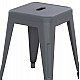 ΣΚΑΜΠΟ ΜΕΤΑΛΛΙΚΟ MELITA HM0096.50 ΣΕ ΓΚΡΙ ΜΑΤ ΧΡΩΜΑ 37x37x45Υεκ.