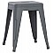 ΣΚΑΜΠΟ ΜΕΤΑΛΛΙΚΟ MELITA HM0096.50 ΣΕ ΓΚΡΙ ΜΑΤ ΧΡΩΜΑ 37x37x45Υεκ.