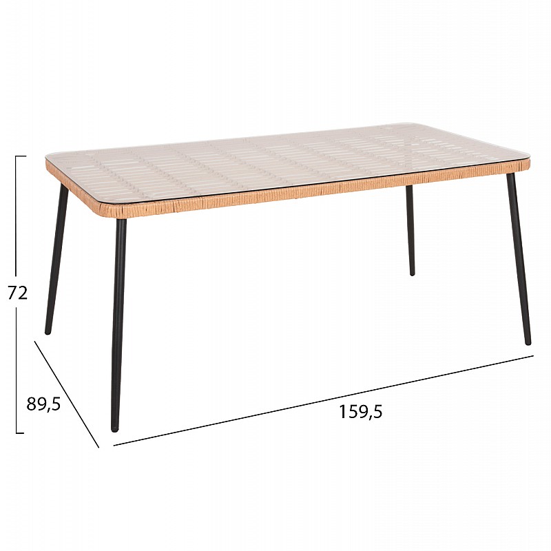 ΤΡΑΠΕΖΙ ΟΡΘΟΓΩΝΙΟ ALLEGRA HM5538.11 ΜΕΤΑΛ.ΜΑΥΡΟ-P.E. RATTAN ΦΥΣΙΚΟ 159,5x89,5x72Υεκ. ΤΡΑΠΕΖΙ ΟΡΘΟΓΩΝΙΟ ALLEGRA HM5538.11 ΜΕΤΑΛ.ΜΑΥΡΟ-P.E. RATTAN ΦΥΣΙΚΟ 159,5x89,5x72Υεκ.