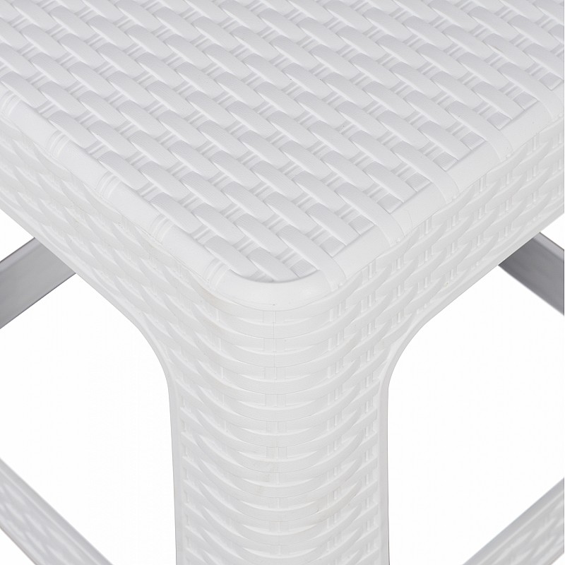 ΣΚΑΜΠΟ ΤΕΤΡΑΓΩΝΟ RATTAN ΛΕΥΚΟ HM5448.03