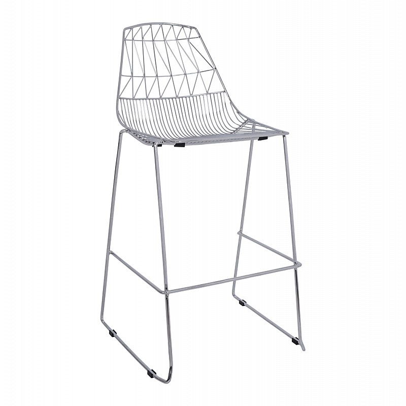 ΣΚΑΜΠΩ BAR ΜΕΤΑΛΛΙΚΟ HM5465.100 LUX ΧΡΩΜΙΟΥ 57x56,5x107 εκ.