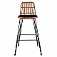 ΣΚΑΜΠΟ ΜΕΤΑΛΛΙΚΟ ΜΕ ΜΑΞΙΛΑΡΙ ALLEGRA HM5452 ΜΕ WICKER ΣΕ ΜΠΕΖ ΑΠΟΧΡΩΣΗ 56x60x109 εκ.