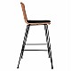 ΣΚΑΜΠΟ ΜΕΤΑΛΛΙΚΟ ΜΕ ΜΑΞΙΛΑΡΙ ALLEGRA HM5452 ΜΕ WICKER ΣΕ ΜΠΕΖ ΑΠΟΧΡΩΣΗ 56x60x109 εκ.