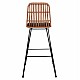 ΣΚΑΜΠΟ ΜΕΤΑΛΛΙΚΟ ΜΕ ΜΑΞΙΛΑΡΙ ALLEGRA HM5452 ΜΕ WICKER ΣΕ ΜΠΕΖ ΑΠΟΧΡΩΣΗ 56x60x109 εκ.