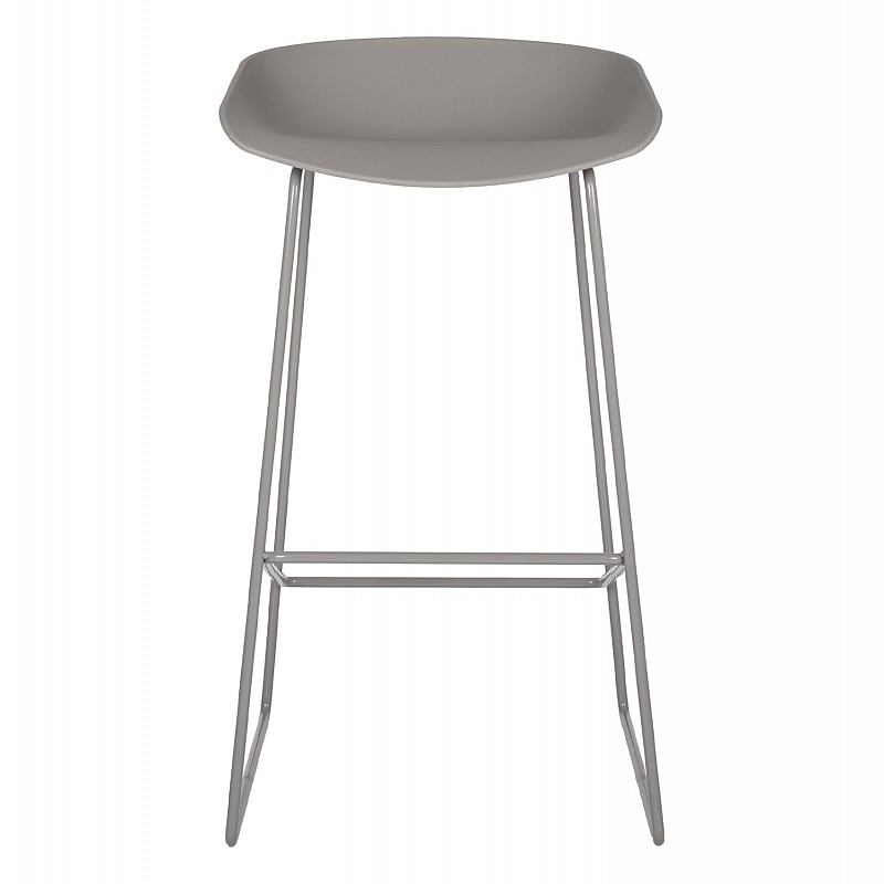 ΣΚΑΜΠΟ ΜΕΤΑΛΛΙΚΟ NAILA HM8450.10 ΜΕ ΚΑΘΙΣΜΑ PP ΓΚΡΙ 47x47x83 εκ.