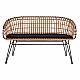 ΠΑΓΚΑΚΙ ΜΕΤΑΛΛΙΚΟ ALLEGRA HM5692 ΜΕ WICKER ΜΑΥΡΟ-ΜΠΕΖ 124x57x77Υ εκ. ΠΑΓΚΑΚΙ ΜΕΤΑΛΛΙΚΟ ALLEGRA HM5692 ΜΕ WICKER ΜΑΥΡΟ-ΜΠΕΖ 124x57x77Υ εκ.