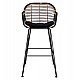ΣΚΑΜΠΟ ΜΕΤΑΛΛΙΚΟ ALLEGRA HM5690 ΜΕ WICKER ΜΑΥΡΟ-ΜΠΕΖ 55x60x109Υ εκ.