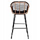ΣΚΑΜΠΟ ΜΕΤΑΛΛΙΚΟ ALLEGRA HM5690 ΜΕ WICKER ΜΑΥΡΟ-ΜΠΕΖ 55x60x109Υ εκ.