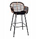 ΣΚΑΜΠΟ ΜΕΤΑΛΛΙΚΟ ALLEGRA HM5690 ΜΕ WICKER ΜΑΥΡΟ-ΜΠΕΖ 55x60x109Υ εκ.