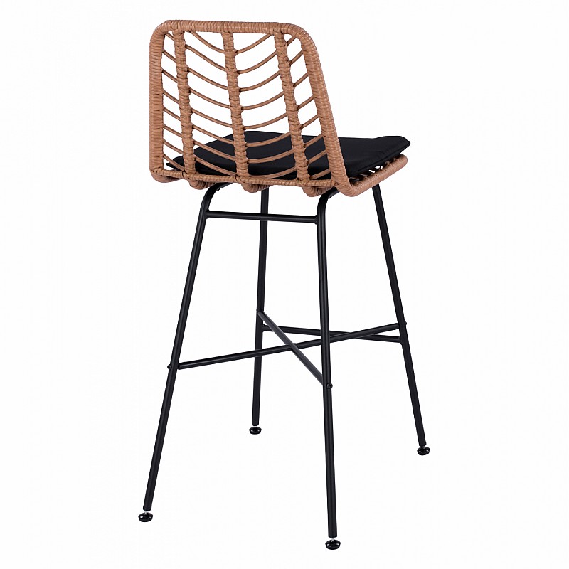ΣΚΑΜΠΟ ΜΕΤΑΛΛΙΚΟ GAVIN HM5706 ΜΕ WICKER ΜΠΕΖ 47Χ59Χ111Υ εκ.
