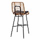 ΣΚΑΜΠΟ ΜΕΤΑΛΛΙΚΟ EDDIE ΜΕ ΜΑΞΙΛΑΡΙ HM5708 ΜΕ WICKER ΜΠΕΖ 45Χ46.5Χ115Υ εκ.
