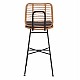 ΣΚΑΜΠΟ ΜΕΤΑΛΛΙΚΟ EDDIE ΜΕ ΜΑΞΙΛΑΡΙ HM5708 ΜΕ WICKER ΜΠΕΖ 45Χ46.5Χ115Υ εκ.