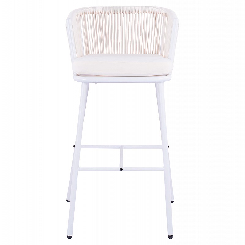 ΣΚΑΜΠΟ BROGAN ΜΕ ΜΕΤΑΛΛΙΚΟ ΣΚΕΛΕΤΟ ΚΑΙ ΣΧΟΙΝΙ ΛΕΥΚΟ HM5714.03 46x54x101 εκ.