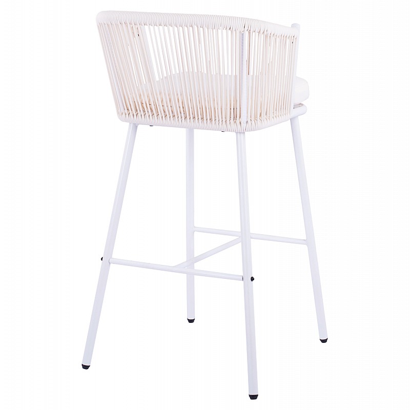 ΣΚΑΜΠΟ BROGAN ΜΕ ΜΕΤΑΛΛΙΚΟ ΣΚΕΛΕΤΟ ΚΑΙ ΣΧΟΙΝΙ ΛΕΥΚΟ HM5714.03 46x54x101 εκ.