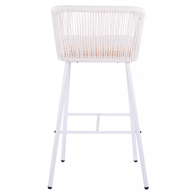 ΣΚΑΜΠΟ BROGAN ΜΕ ΜΕΤΑΛΛΙΚΟ ΣΚΕΛΕΤΟ ΚΑΙ ΣΧΟΙΝΙ ΛΕΥΚΟ HM5714.03 46x54x101 εκ.