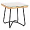 ΤΡΑΠΕΖΙ ΜΕΤΑΛΛΙΚΟ GERRY HM5717 ΜΕ WICKER ΜΠΕΖ 50x50x48,5 εκ.
