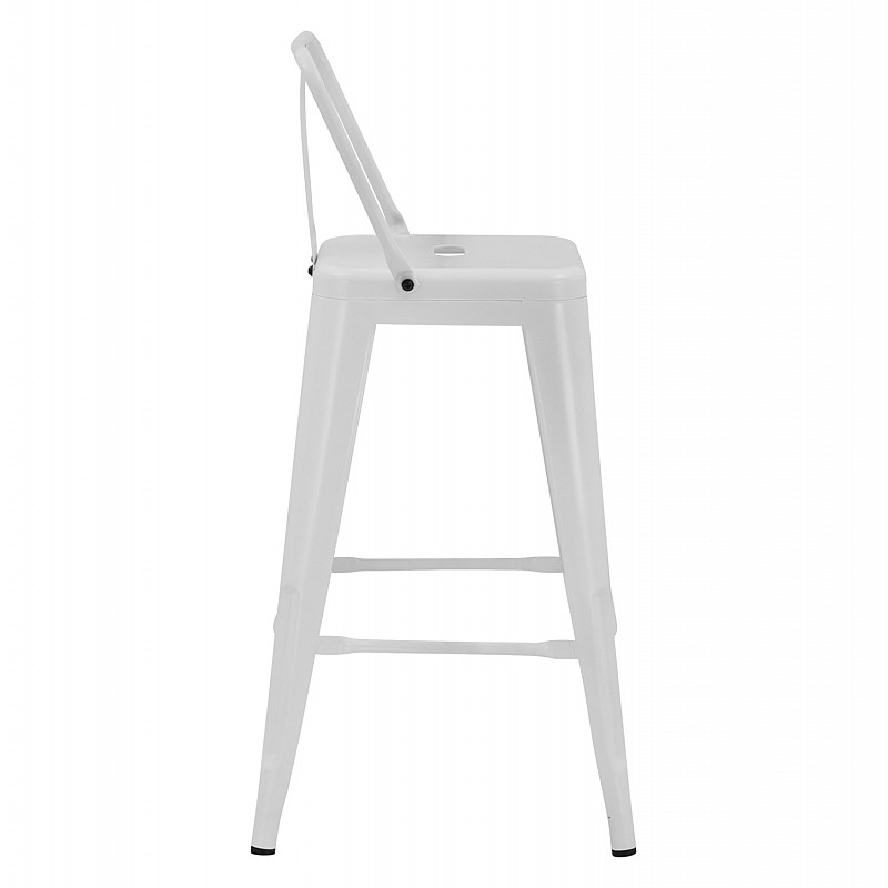 ΣΚΑΜΠΟ ΜΕΣΑΙΟΥ ΥΨΟΥΣ ΜΕΤΑΛΛΙΚΟ MELITA ΜΕ ΠΛΑΤΗ ΣΕ ΛΕΥΚΟ ΜΑΤ HM8574.31 42x42x89,5Υ εκ.