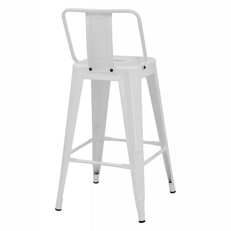 ΣΚΑΜΠΟ ΜΕΣΑΙΟΥ ΥΨΟΥΣ ΜΕΤΑΛΛΙΚΟ MELITA ΜΕ ΠΛΑΤΗ ΣΕ ΛΕΥΚΟ ΜΑΤ HM8574.31 42x42x89,5Υ εκ.