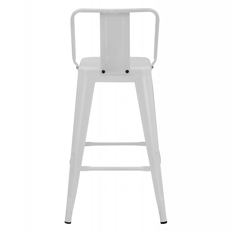 ΣΚΑΜΠΟ ΜΕΣΑΙΟΥ ΥΨΟΥΣ ΜΕΤΑΛΛΙΚΟ MELITA ΜΕ ΠΛΑΤΗ ΣΕ ΛΕΥΚΟ ΜΑΤ HM8574.31 42x42x89,5Υ εκ.