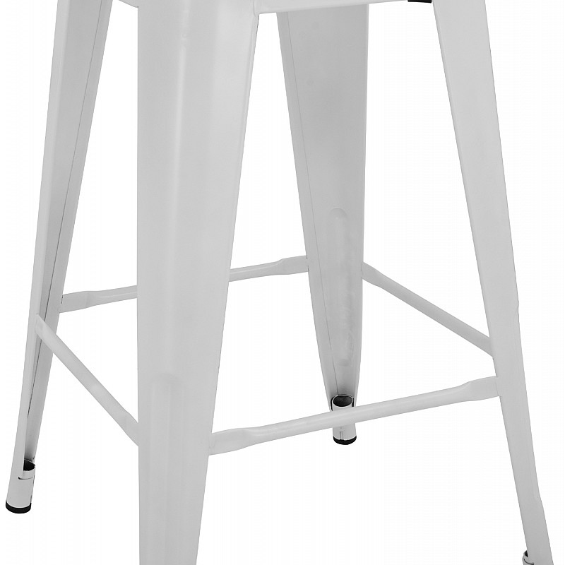 ΣΚΑΜΠΟ ΜΕΣΑΙΟΥ ΥΨΟΥΣ ΜΕΤΑΛΛΙΚΟ MELITA ΜΕ ΠΛΑΤΗ ΣΕ ΛΕΥΚΟ ΜΑΤ HM8574.31 42x42x89,5Υ εκ.