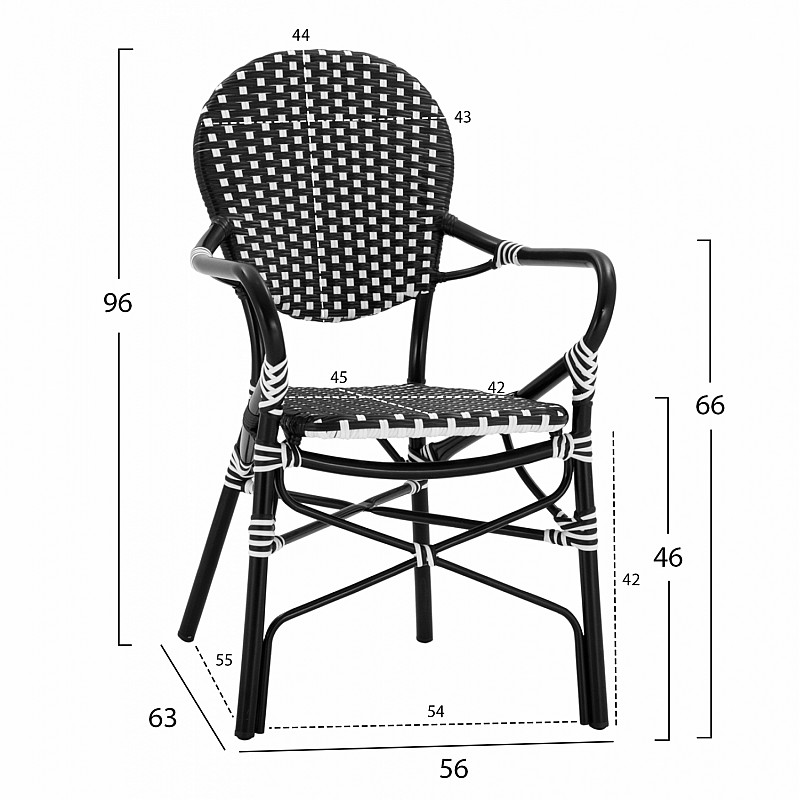 ΠΟΛΥΘΡΟΝΑ ΑΛΟΥΜΙΝΙΟΥ BAMBOO LOOK ΜΕ ΜΑΥΡΟ ΛΕΥΚΟ WICKER HM5793.02 56X63X96Y εκ. ΠΟΛΥΘΡΟΝΑ ΑΛΟΥΜΙΝΙΟΥ BAMBOO LOOK ΜΕ ΜΑΥΡΟ ΛΕΥΚΟ WICKER HM5793.02 56X63X96Y εκ.